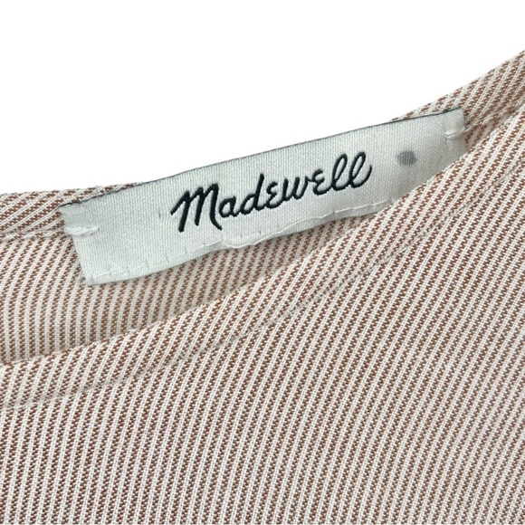 Madewell Striped Button-Back Short Sleeve T with Knot Tie Front Size S - Picture 7 of 8